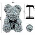 Grey Rose Bear - 25cm