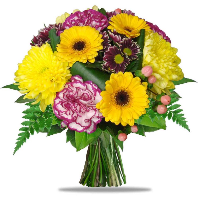 Carnations and mini Gerberas