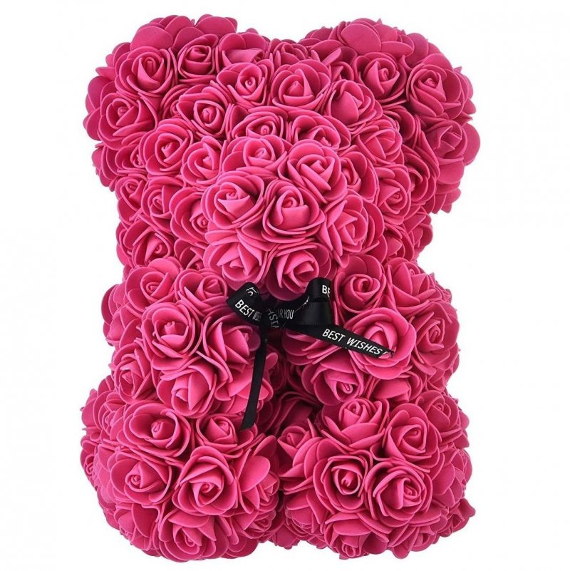 Pink Rose Bear - 35cm